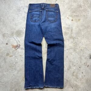 Vintage 90s Made in USA Lucky Brand Blue Denim Boot Cut Jeans Size 32x33